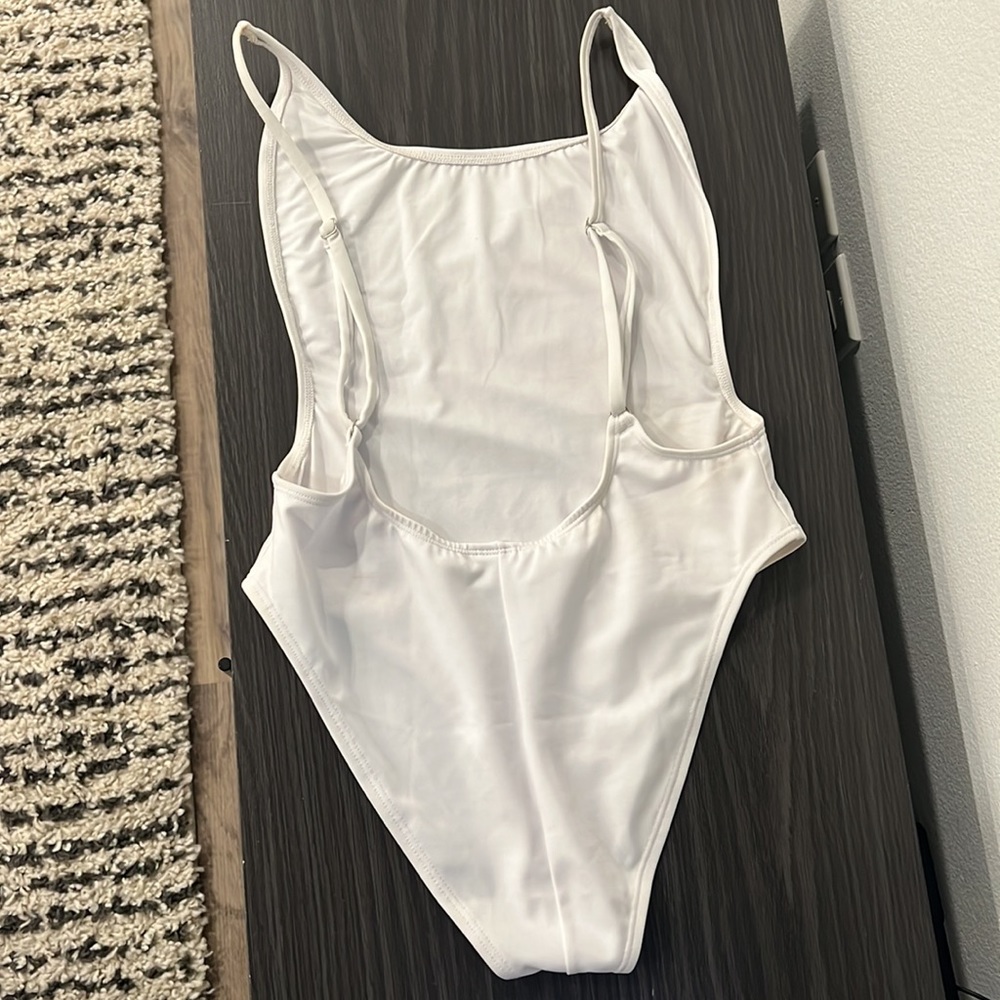 Red, White & booze one piece bikini swim - Picture 2 of 5